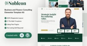 Nobleon - Business and Finance Consulting Elementor Template Kit - Nulled Download - EmpireGPL