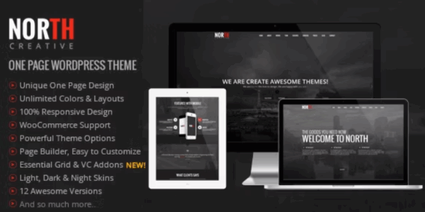 North One Page Parallax WordPress Theme – Nulled Download – EmpireGPL