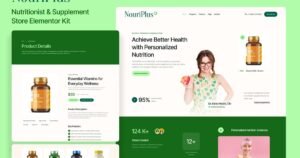 NouriPlus – Nutritionist & Supplement Store Elementor Kit - Nulled Download - EmpireGPL