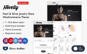 Novelty - Pearl & Silver Jewelry Store Elementor WooCommerce Responsive Theme WooCommerce Theme - Nulled Download - EmpireGPL