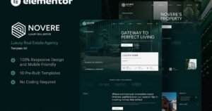 Novere - Luxury Real Estate Agency Elementor Template Kit - Nulled Download - EmpireGPL