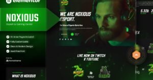 Noxious - Esport & Gaming Elementor Template kit - Nulled Download - EmpireGPL