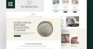 Numismatic - Rare Coins & Banknotes Elementor Template Kit - Nulled Download - EmpireGPL