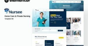 Nursee - Homecare & Private Nursing Elementor Template Kit - Nulled Download - EmpireGPL