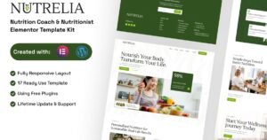 Nutrelia - Nutrition Coach & Nutritionist Elementor Template Kit - Nulled Download - EmpireGPL