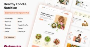 Nutri Food - Healthy Food & Nutrition Elementor Pro Template Kit - Nulled Download - EmpireGPL