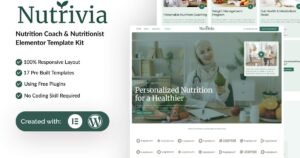 Nutrivia - Nutrition Coach & Nutritionist Elementor Template Kit - Nulled Download - EmpireGPL