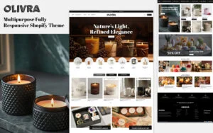 Olivra – Candle Responsive Shopify Theme For Ecommerce - Nulled Download - Empiregpl