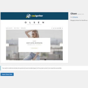 Olsen WordPress Theme By CSS Igniter - Nulled Download - EmpireGPL