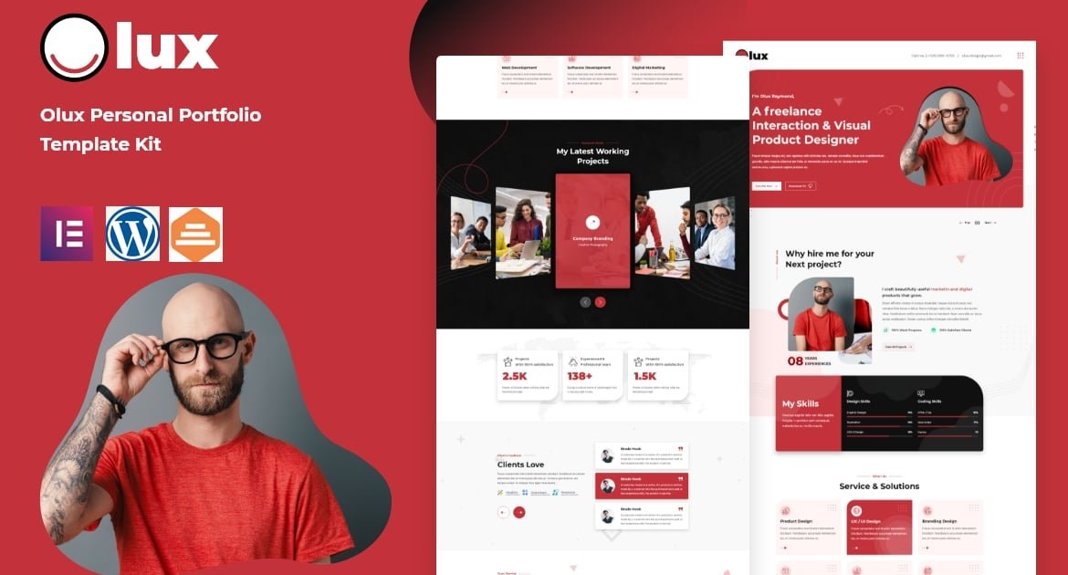 Olux – Creative Personal CV & Resume Portfolio Template Kit – Nulled Download – EmpireGPL
