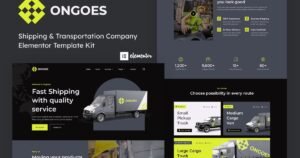 Ongoes - Shipping & Transport Company Elementor Template Kit - Nulled Download - EmpireGPL