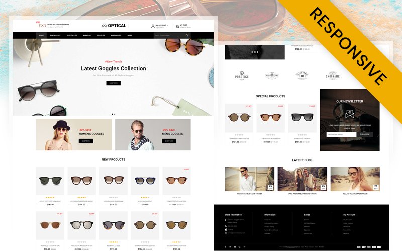 Optical - Eye Glasses Store OpenCart Responsive Template OpenCart Template - Nulled Download - EmpireGPL