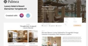 Palmea - Luxury Hotel & Resort Elementor Template Kit - Nulled Download - EmpireGPL