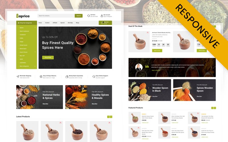 Paprica - Spice Store OpenCart Responsive Theme OpenCart Template - Nulled Download - EmpireGPL
