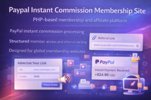Paypal Instant Commission Membership Site