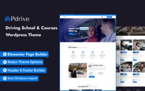 Pdrive - Driving School & Courses WordPress Theme - Nulled Download - EmpireGPL