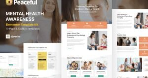 Peaceful - Mental Health Awareness WordPress Elementor Template Kit - Nulled Download - EmpireGPL