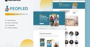 Peopled - Online Meeting App Elementor Template Kit - Nulled Download - EmpireGPL