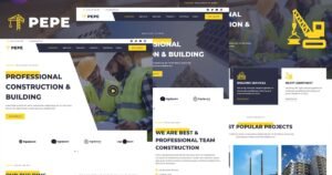 Pepe - Building & Construction Business Services Elementor Template Kit - Nulled Download - EmpireGPL