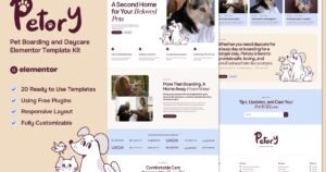 Petory - Pet Boarding & Daycare Elementor Template Kit - Nulled Download - EmpireGPL