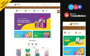 Petstore - Animals and Pets Care Food and Pets Store Opencart Responsive Store OpenCart Template - Nulled Download - EmpireGPL