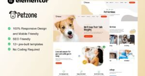 PetZone - Pet Care Services Elementor Template Kit - Nulled Download - EmpireGPL