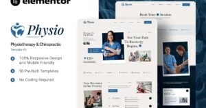 Physio - Physiotherapy & Chiropractic Elementor Template Kit - Nulled Download - EmpireGPL