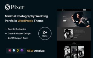 Pixer – Minimal Photography Wedding Portfolio WordPress Theme - Nulled Download - EmpireGPL