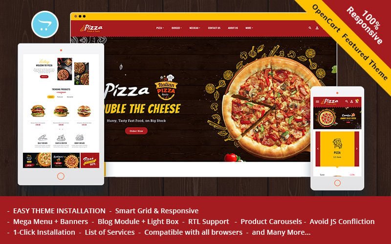 Pizza – OpenCart Theme for Online Pizza & Fast Food Store OpenCart Template – Nulled Download – EmpireGPL
