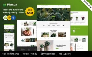Plantux - Plants and Nursery and Farming Responsive Shopify Theme - Nulled Download - EmpireGPL