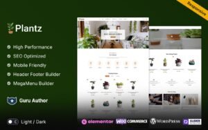 Plantz - Nursery, Gardening and Houseplants WooCommerce Elementor Theme WooCommerce Theme - Nulled Download - EmpireGPL