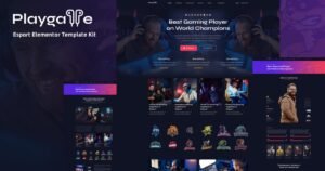 Playgame - Esports Elementor Template Kit - Nulled Download - EmpireGPL