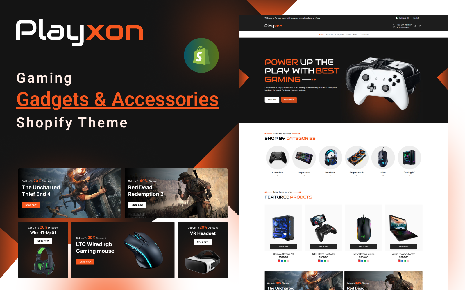 Playxon – Gaming Gadgets & Accessories Shopify Horizon Theme Shopify Theme - Nulled Download - EmpireGPL