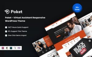 Poket – Virtual Assistant Responsive WordPress Theme - Nulled Download - EmpireGPL