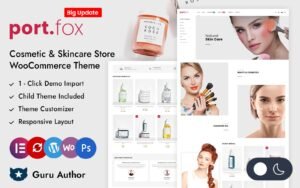 Portfox - Cosmetic & Skincare Store Elementor WooCommerce Responsive Theme WooCommerce Theme - Nulled Download - EmpireGPL
