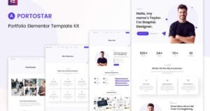 Portostar - Personal Portfolio Elementor Template Kit - Nulled Download - EmpireGPL