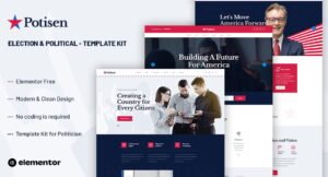 Potisen - Election & Political Campaign Elementor Template Kit - Nulled Download - EmpireGPL