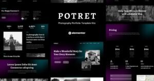 Potret - Photography Portfolio Elementor Template Kit - Nulled Download - EmpireGPL