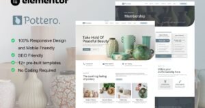 Pottero - Pottery & Ceramics Studio Elementor Template Kit - Nulled Download - EmpireGPL