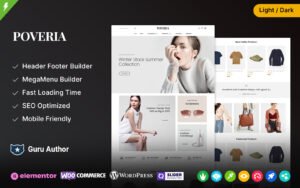Poveria - Fashion Store Elementor WooCommerce Responsive Theme WooCommerce Theme - Nulled Download - EmpireGPL