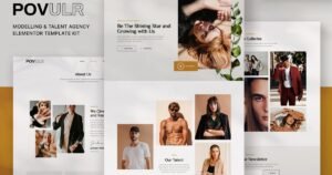 POVULR – Modeling & Talent Agency Elementor Template Kit - Nulled Download - EmpireGPL