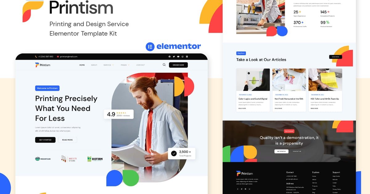 Printism – Printing and Design Service Elementor Template Kit – Nulled Download – EmpireGPL