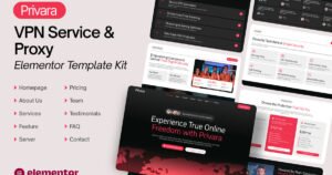 Privara - VPN Service & Proxy Elementor Template Kit - Nulled Download - EmpireGPL