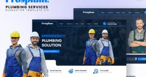 Prosplum - Plumbing Services Elementor Template Kit - Nulled Download - EmpireGPL