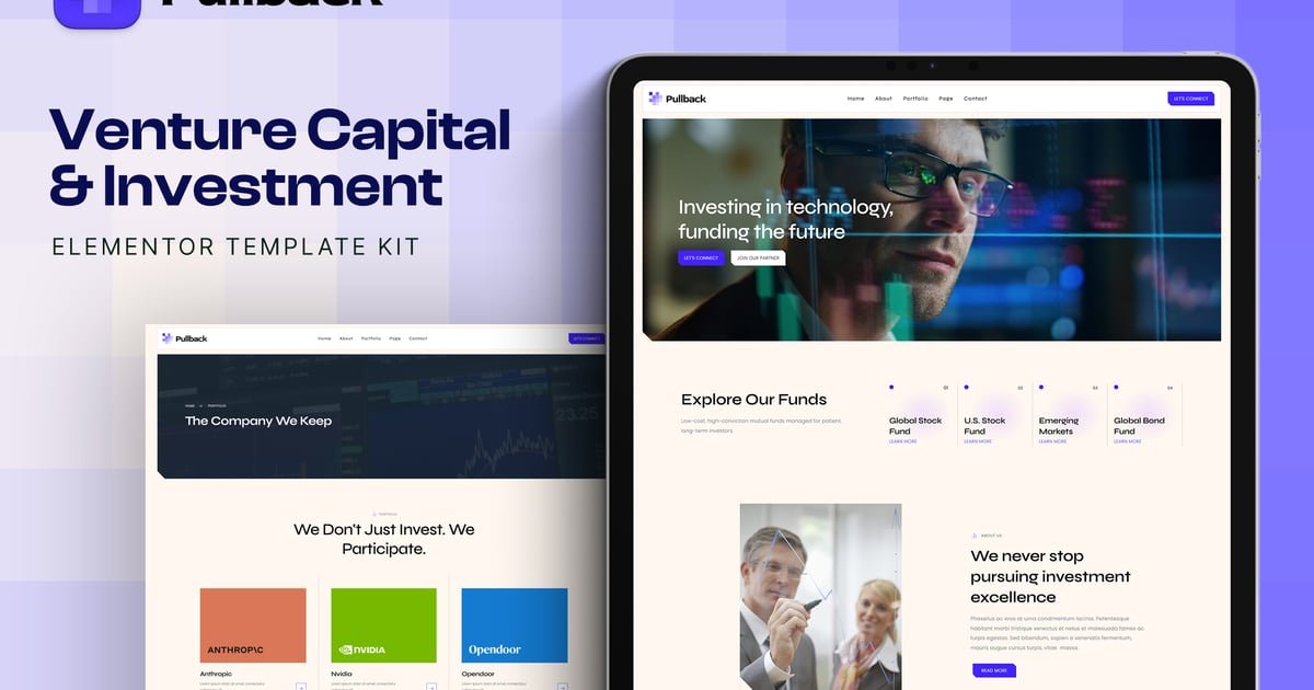 Pullback - Venture Capital & Investment Elementor Template Kit - Nulled Download - EmpireGPL
