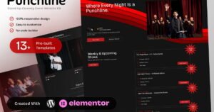 Punchline - Stand Up Comedy & Event Elementor Template Kit - Nulled Download - EmpireGPL