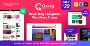 Qoxag - WordPress News Magazine Theme - Nulled Download - EmpireGPL
