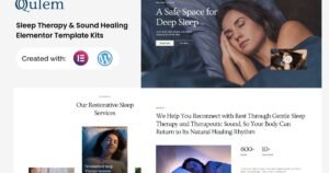 Qulem - Sleep Therapy & Sound Healing Elementor Template Kits - Nulled Download - EmpireGPL