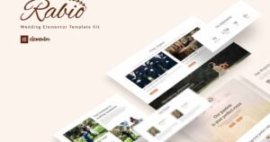 Rabio - Wedding Event Organizer Elementor Template Kit - Nulled Download - EmpireGPL