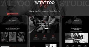 Ratattoo - Tattoo Studio Elementor Template Kit - Nulled Download - EmpireGPL